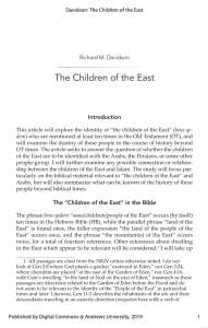 The Children of the East